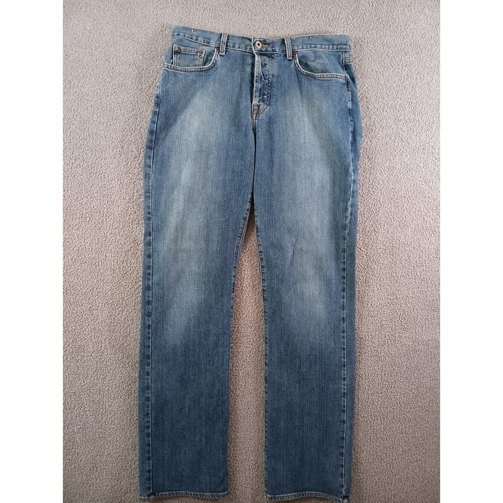 Lucky Brand Dungarees Bootcut Jeans Blue USA Made Vintage Y2K Womens 33